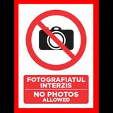 Placuta pentru fotografiatul interzis no photos allowed